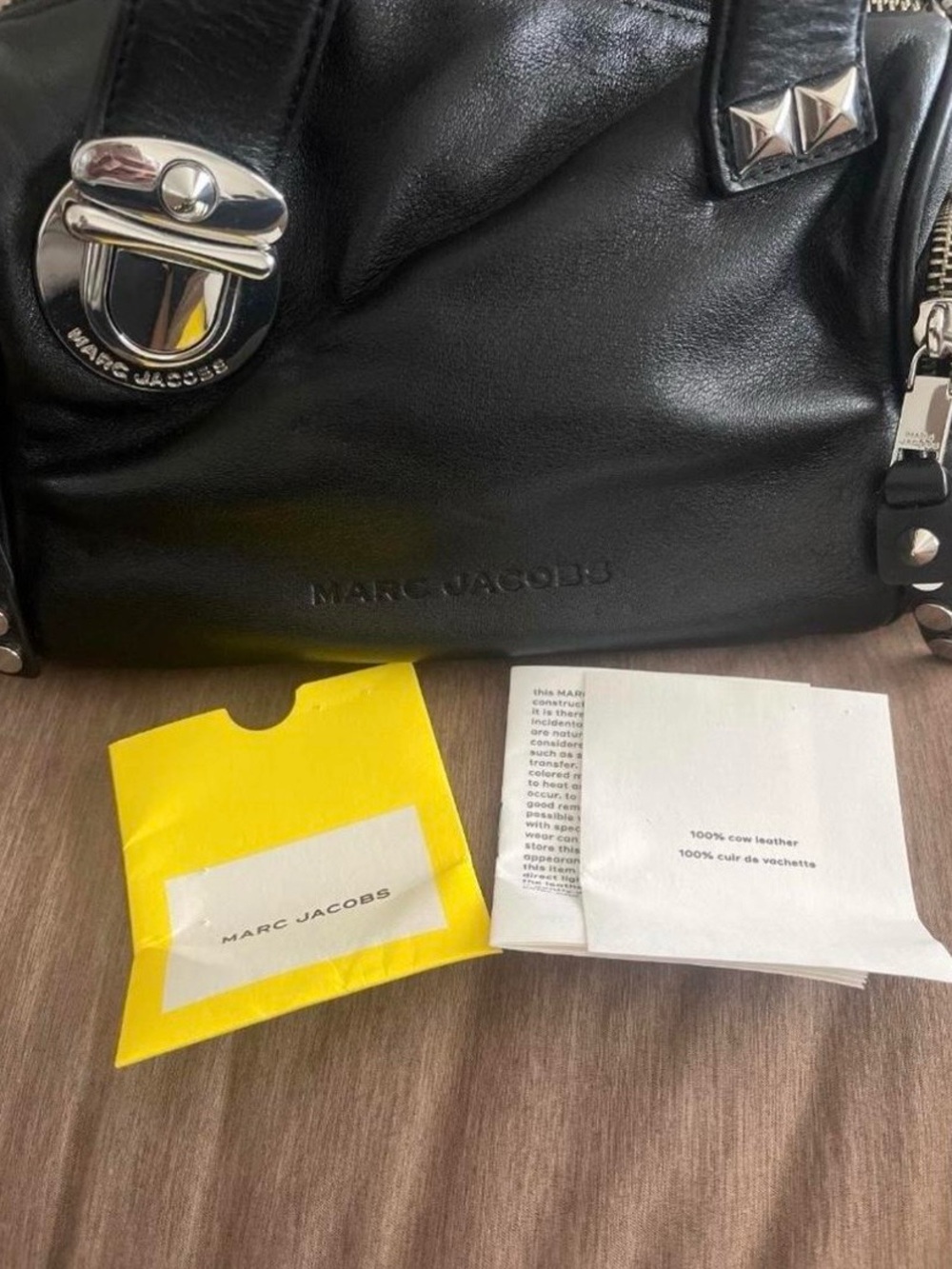 Marc Jacobs Studded Mini Black Satchel - Picture 3 of 8